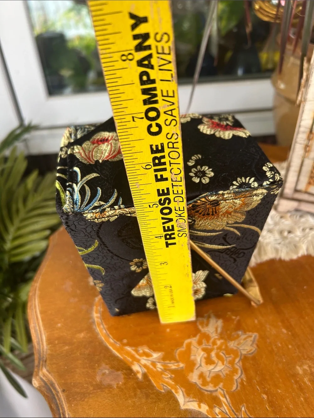 Vintage Chinese Takeout Bag w Bamboo & Brass Handle